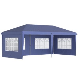 Outsunny Faltpavillon mit Seitenwänden 585L x 295B x 270H cm