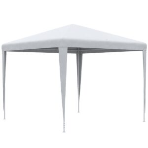 Outsunny Pavillon mit wasserabweisendem Dach weiß 270L x 270B x 254H cm