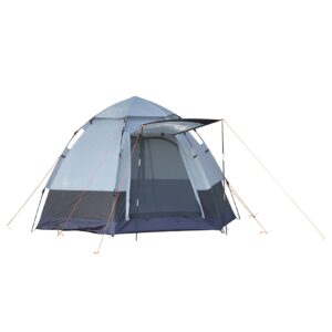 Outsunny Campingzelt mit 2 Türen bunt 260L x 260B x 150H cm