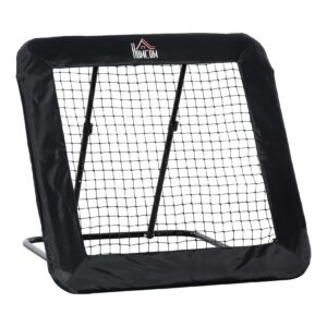 HOMCOM Rebounder mit Bodennagel schwarz 128L x 118B x 120H cm