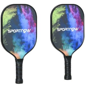 SPORTNOW Pickleball-Schläger Set mit Tasche und Bällen bunt 40L x 20B x 1