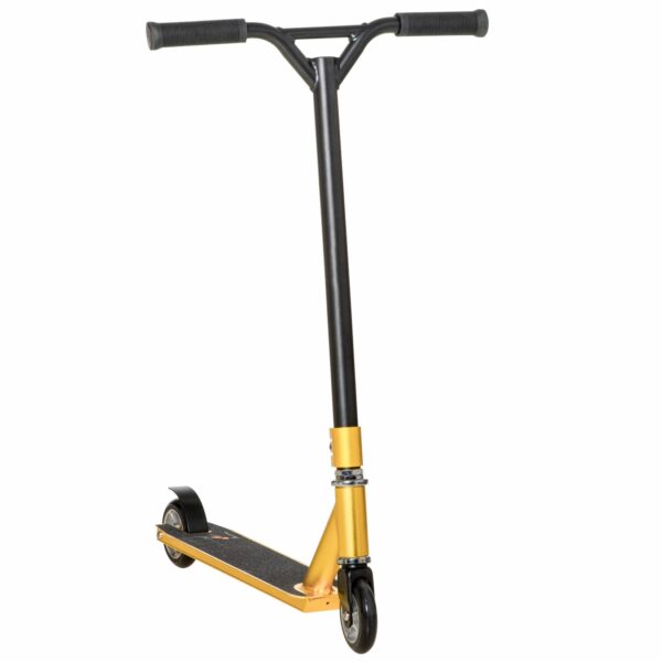 HOMCOM Stuntscooter mit dem 360° drehbaren Lenker gold 65L x 48