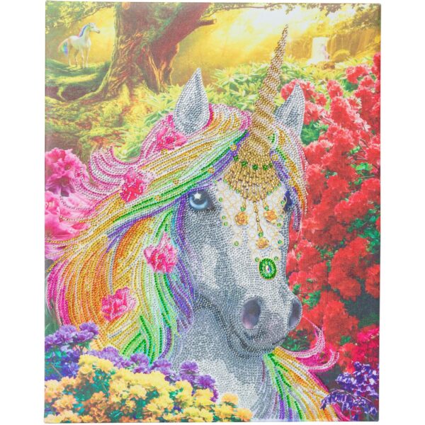 Crystal Art Leinwand Einhornwald 40x50 cm