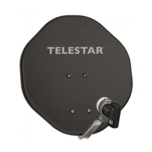 TELESTAR ALURAPID 45 cm Aluminium Sat-Schüssel SKYSINGLE HC LNB schiefergrau