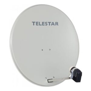 TELESTAR DIGIRAPID 80 A lichtgrau Alu Sat-Antenne inkl. SKYTWIN HC LNB für 2 Teilnehmer