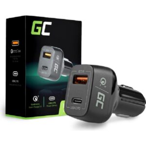 Green Cell In-Car Charger USB-C Power Delivery + USB Auto-Ladegerät