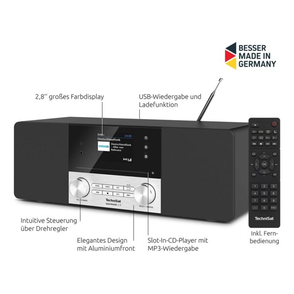 TechniSat DIGITRADIO 3 IR DAB+/UKW und Internetradio mit CD-Player