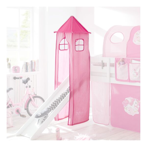 Turm Prinzessin inkl. Gestell 100% Baumwolle und bei 30° waschbar pink - rosa