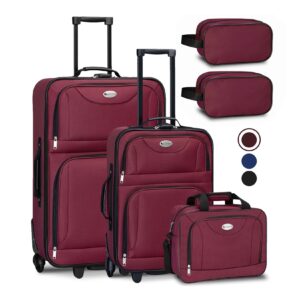 Juskys Trolley Reisekoffer Set Athen 5 teilig - 60 L