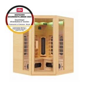 Infrarotkabine Nyborg E150K – Infrarotsauna 4 Personen –LED-Farblicht