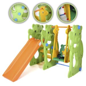 Baby Vivo Spielplatzschaukel / Spielgerüst mit Rutsche für Indoor Outdoor - Jungle