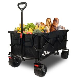 SAMAX Faltbarer Bollerwagen Offroad Travel - Schwarz - Black Edition