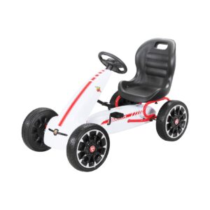 Kinder Pedal Go Kart Abarth FS595 Lizenziert (Weiß)