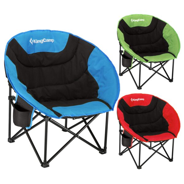 KINGCAMP MoonChair L Camping Klapp Stuhl Falt Sessel Garten Angel Outdoor 120 kg Farbe: Grün