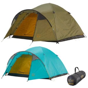 GRAND CANYON Iglu Zelt Topeka 3 Personen Kuppel Trekking Camping Leicht Vorraum Farbe: Capulet Olive