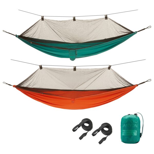 GRAND CANYON Bass Hammock Moskito Reise Hängematte Camping Tropen Netz 150 kg Farbe: Storm