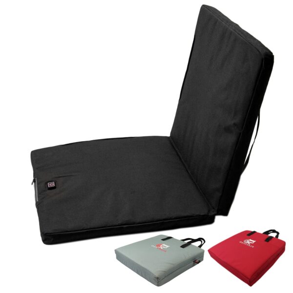 OUTCHAIR Sitz Heizkissen Bottom Heater Thermo Kissen Stadion Boot Beheizbar Akku Farbe: black