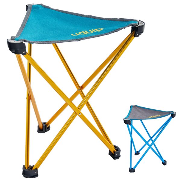 UQUIP Leichtgewichtshocker Trinity L Mini Dreibein Hocker Campinghocker 150 kg Farbe: Grey/blue