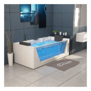 TroniTechnik® Whirlpool Badewanne MYKONOS 180cm x 88cm mit Heizung