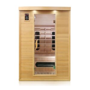 Dewello® Infrarotkabine Infrarotsauna LAVAL PLUS 135cm x 105cm inkl. 7 Keramikstrahler