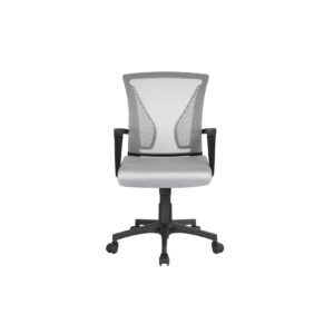 Yaheetech Bürostuhl Schreibtischstuhl Drehstuhl Chefsessel office Stuhl höhenverstellbar Ergonomisches Design Grau