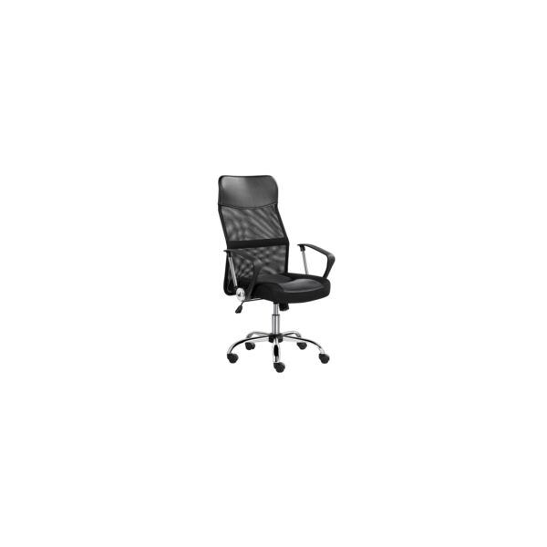 Yaheetech Bürostuhl Schreibtischstuhl ergonomischer Bürodrehstuhl mit hoher Netz-Rückenlehne Wippfunktion Office Chair