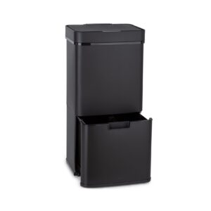 Royal Trash Matte Black Sensor-Mülleimer 72 Liter Edelstahl