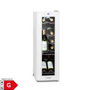 Shiraz 12 Slim Uno Weinkühlschrank 32l/12Fl.Touch 85 W 5-18 °C LED Weiß 32 Liter / 12 Flaschen