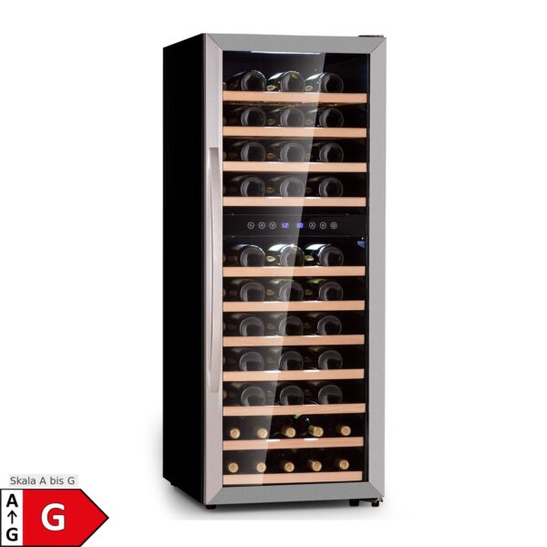 Vinamour 73 Duo Weinkühlschrank 2 Zonen 192 L/73 Flaschen 5-18°C Touch 73 Liter 2 Kühlzonen