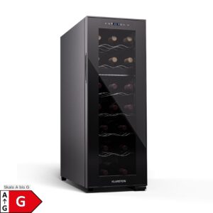 Shiraz 18 Duo Weinkühlschrank 2 Zonen 53L/18 Flaschen 5-18 °C Touch Schwarz 18 Flaschen 2 Kühlzonen