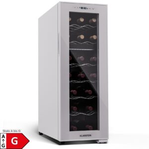 Shiraz 18 Duo Weinkühlschrank 2 Zonen 53L/18 Flaschen 5-18 °C Touch Weiß 18 Flaschen 2 Kühlzonen