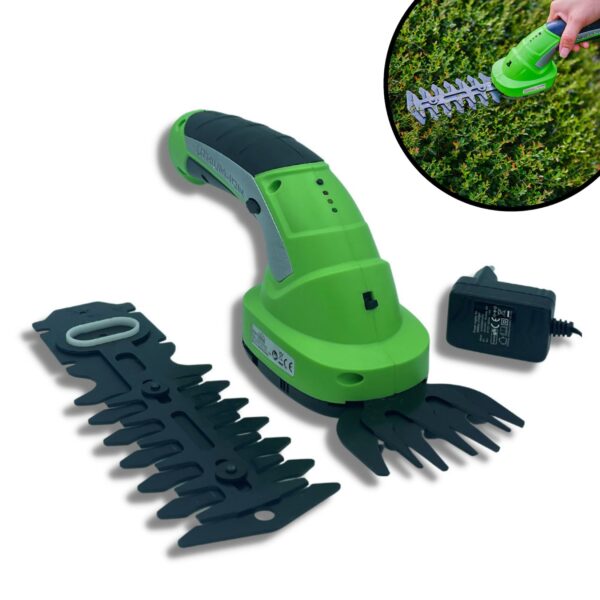 Starlyf® Akku Heckenschere - Rasentrimmer & Gartenschere 2 in 1 Hedger