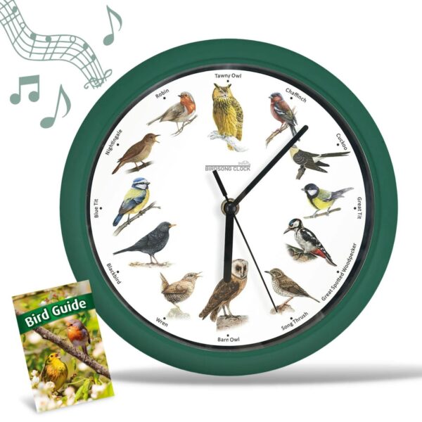 Starlyf® Wanduhr - Uhr mit natürlichen Vogelstimmen Birdsong Clock