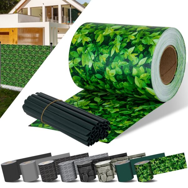 KESSER® PVC Sichtschutzstreifen Sichtschutz Rolle Doppelstabmatten Zaun Blickdicht   Wetterfest und Windschutz   Zaunfolie Sichtschutz Garten Gartenzaun