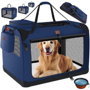 LOVPET® Hundebox Hundetransportbox faltbar Inkl.Hundenapf Transporttasche Hundetasche Transportbox für Haustiere