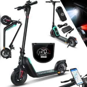 KESSER® E-Scooter mit Straßenzulassung 40km Reichweite Faltbarer Elektro 36V / 10 Ah Batterie Roller Belastung bis 120kg 350W Motor 10" Reifen LCD-Display und universelle Smartphonehalterung