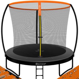 KESSER® Trampolin Gartentrampolin   TÜV Rheinland GS Zertifiziert   Kindertrampolin bis 150 kg   Komplettset mit Sicherheitsnetz