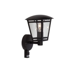 BRILLIANT Lampe Riley Außenwandleuchte stehend Bewegungsmelder schwarz   1x A60