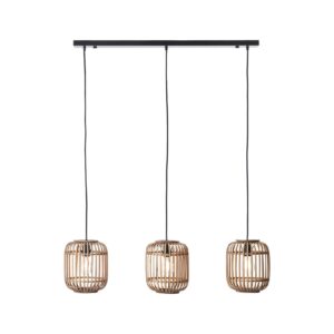 BRILLIANT Lampe Woodrow Pendelleuchte 3flg hellbraun   3x A60