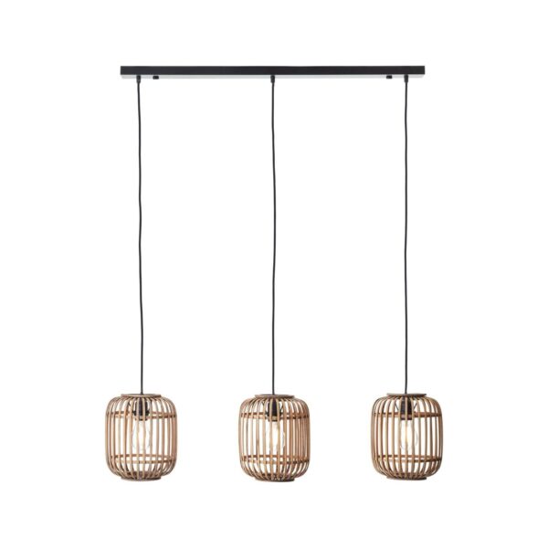 BRILLIANT Lampe Woodrow Pendelleuchte 3flg hellbraun   3x A60