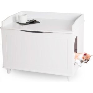 WONDERMAKE® Katzenschrank für Katzentoilette groß aus Holz