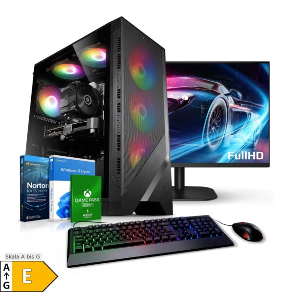 PC Set Gaming mit 27 Zoll TFT Twister AMD Ryzen 7 5700X