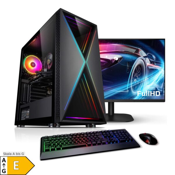 PC Set Gaming mit 27 Zoll TFT Raptor V AMD Ryzen 5 5600G