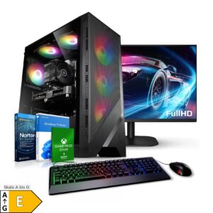 PC Set mit 23.8 Zoll TFT Online Gamer AMD Ryzen 5 4600G