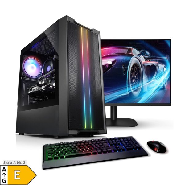 PC Set Gaming mit 27 Zoll TFT Raptor V AMD Ryzen 5 5600G