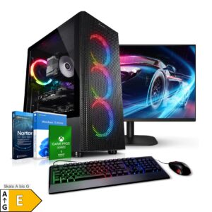 Gaming PC mit 27 Zoll TFT Speed V AMD Ryzen 5 5500