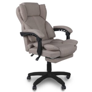 Schreibtischstuhl Bürostuhl Stoff Gamingstuhl Racing Chair Chefsessel mit Fußstütze