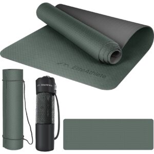 EliteAthlete® Yogamatte - Sportmatte - Fitnessmatte - Gymnastikmatte gepolstert & rutschfest für Fitness