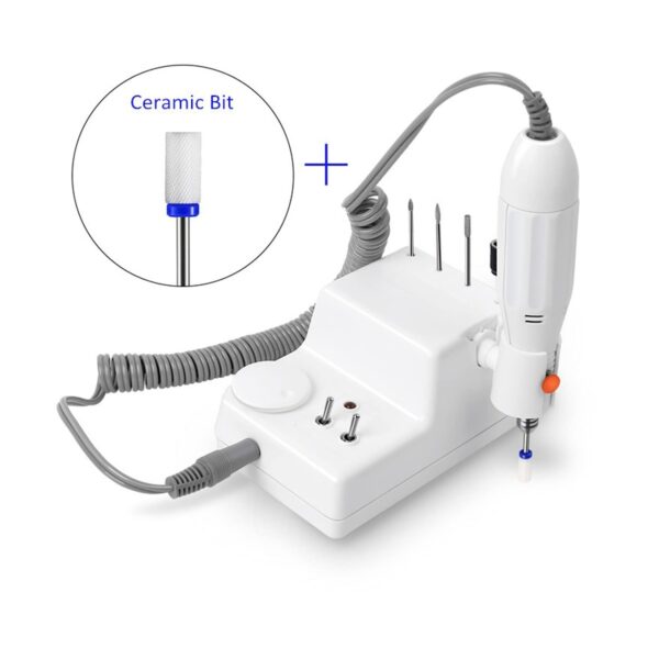 JSDA® Nagelfräser elektrisch JD6MW 0-25000 U/Min mit Premium Keramik Bit für Maniküre Pediküre