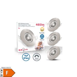 LED Einbauleuchten Set nickel 5W 3er SET